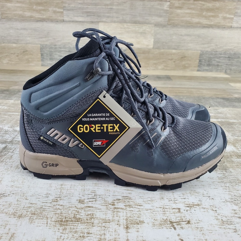 INOV-8 Roclite G 345 GTX V2 Boots Sz 8.5 Graphite Taupe Waterproof